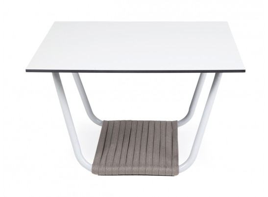 "Глория" журнальный стол 70х70см из HPL, цвет молочный в Кургане