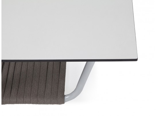 "Глория" журнальный стол 70х70см из HPL, цвет молочный в Кургане