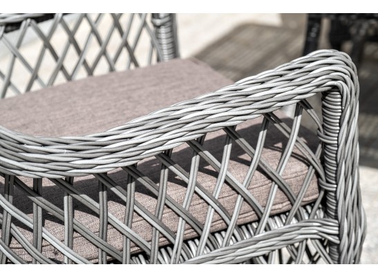 "Катания" обеденная группа плетеная на 4 персоны, цвет графит в Кургане