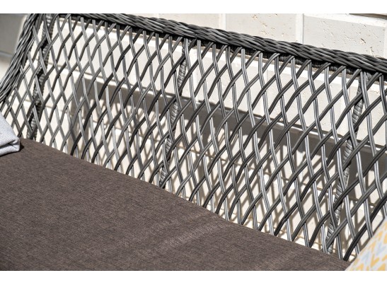 "Катания" обеденная группа плетеная на 4 персоны, цвет графит в Кургане