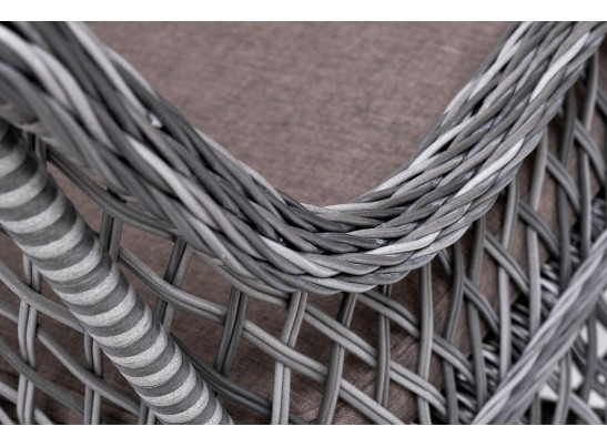 "Катания" обеденная группа плетеная на 6 персон, цвет графит в Кургане