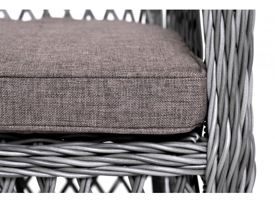 "Катания" обеденная группа плетеная на 6 персон, цвет графит в Кургане