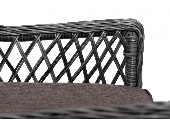 "Катания" обеденная группа плетеная на 6 персон, цвет графит в Кургане