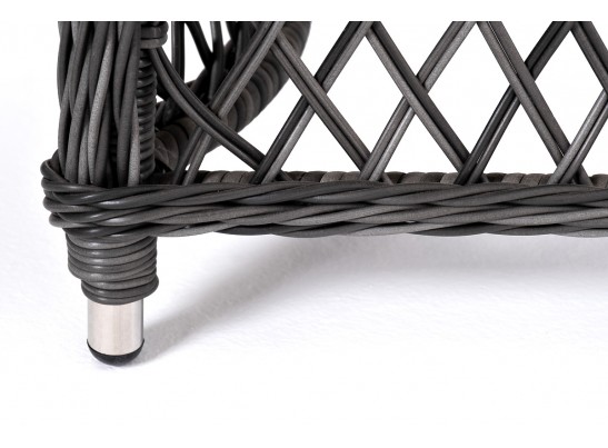 "Катания" обеденная группа плетеная на 6 персон, цвет графит в Кургане