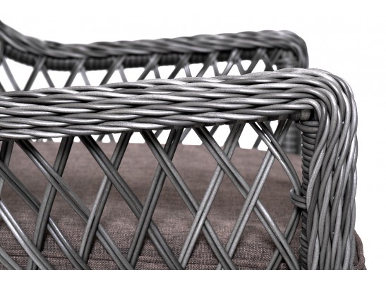 "Катания" обеденная группа плетеная на 6 персон, цвет графит в Кургане