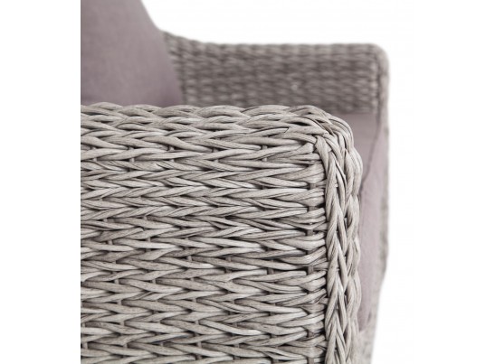 "Кон Панна" диван из искусственного ротанга (гиацинт) двухместный, цвет серый в Кургане