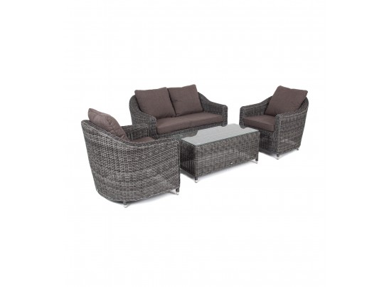 "Кон Панна" лаунж-зона из искусственного ротанга, цвет графит в Кургане