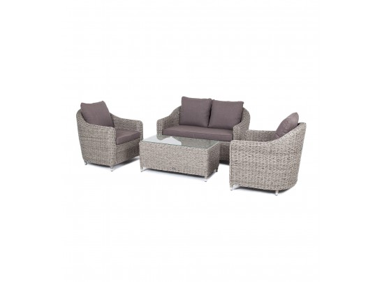 "Кон Панна" лаунж-зона из искусственного ротанга (гиацинт), цвет серый в Кургане