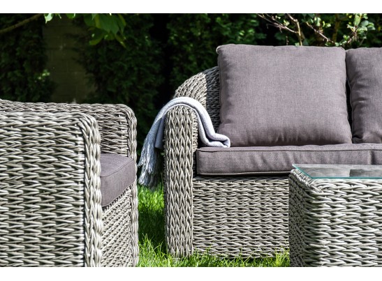 "Кон Панна" лаунж-зона из искусственного ротанга (гиацинт), цвет серый в Кургане