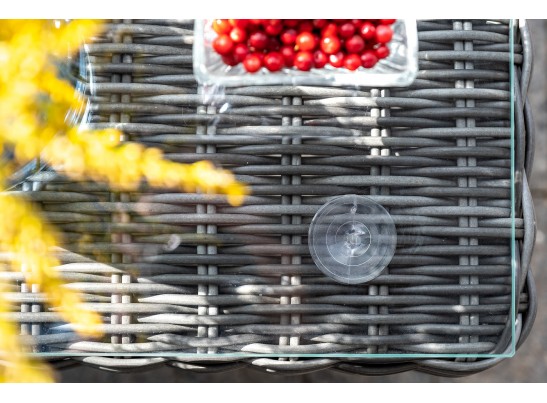 "Кон Панна" столик журнальный из искусственного ротанга, цвет графит в Кургане