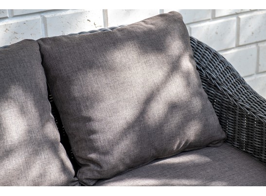 "Кон Панна" диван из искусственного ротанга двухместный, цвет графит в Кургане