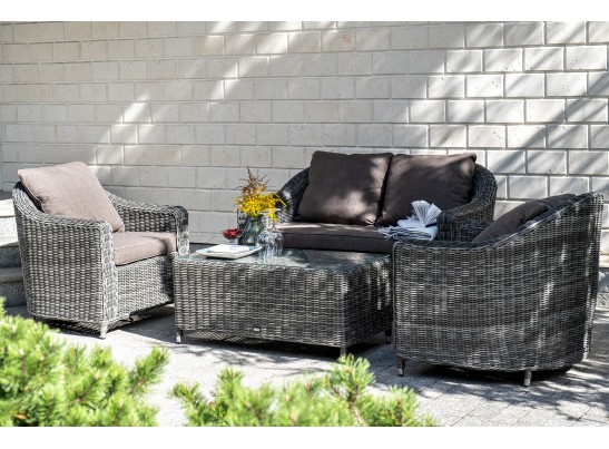 "Кон Панна" кресло из искусственного ротанга, цвет графит в Кургане