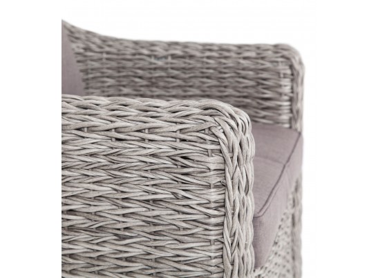 "Кон Панна" кресло из искусственного ротанга (гиацинт), цвет серый в Кургане