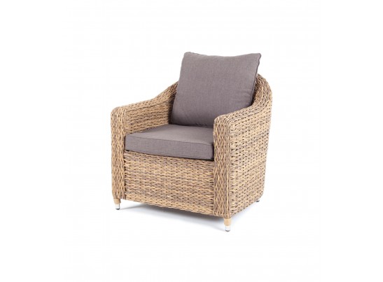 "Кон Панна" кресло из искусственного ротанга (гиацинт), цвет соломенный в Кургане