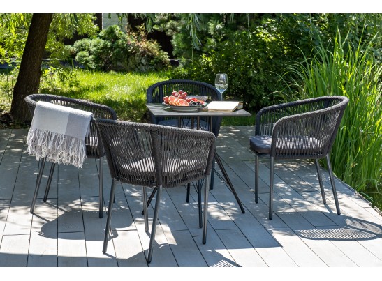 "Конте" интерьерный стол из HPL 63x63см, цвет "серый гранит" в Кургане