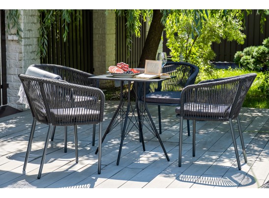 "Конте" интерьерный стол из HPL 63x63см, цвет "серый гранит" в Кургане