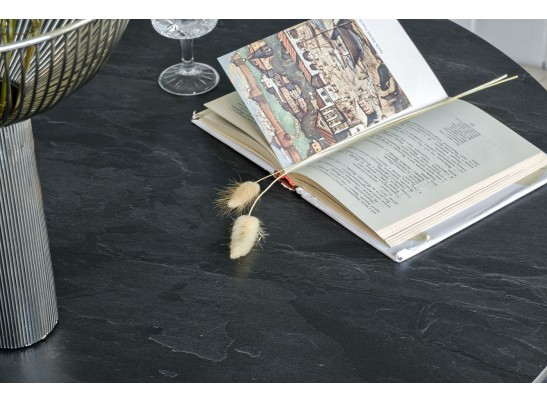 "Конте" интерьерный стол из HPL круглый Ø70см, цвет "серый гранит" в Кургане