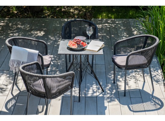 "Конте" интерьерный стол из HPL 70x70см, цвет "серый гранит" в Кургане