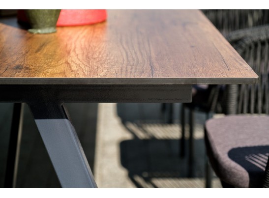 "Куба" обеденная группа на 10 персон, стол HPL "дуб", круглый роуп в Кургане