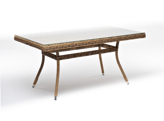 "Латте" плетеный стол из искусственного ротанга 140х80см, цвет соломенный в Кургане