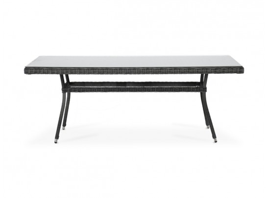 "Латте" плетеный стол из искусственного ротанга 200х90см, цвет графит в Кургане