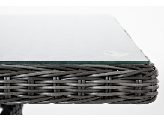 "Латте" плетеный стол из искусственного ротанга 200х90см, цвет графит в Кургане