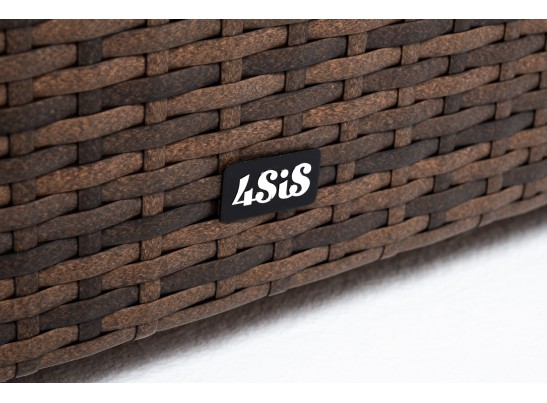 "Лунго" кашпо для цветов большое плетеное из искусственного ротанга, цвет коричневый в Кургане