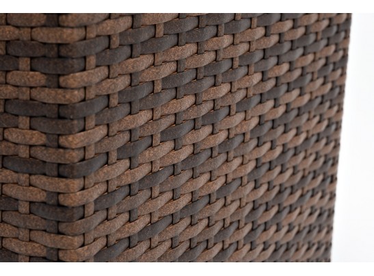 "Лунго" кашпо для цветов большое плетеное из искусственного ротанга, цвет коричневый в Кургане