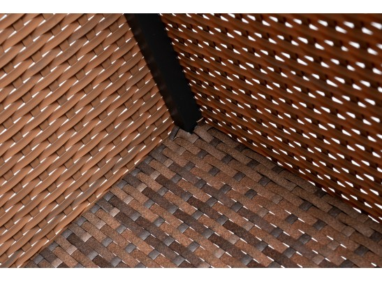 "Лунго" кашпо для цветов большое плетеное из искусственного ротанга, цвет коричневый в Кургане