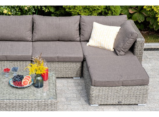 "Лунго" модуль диванный прямой с подушками, цвет cерый (гиацинт) в Кургане