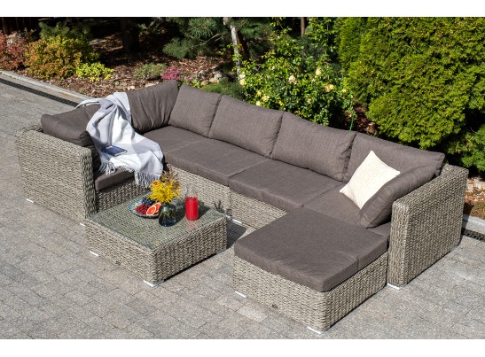 "Лунго" модуль диванный прямой с подушками, цвет cерый (гиацинт) в Кургане