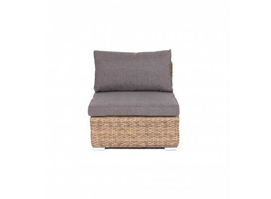 "Лунго" модуль диванный прямой с подушками, цвет соломенный (гиацинт) в Кургане