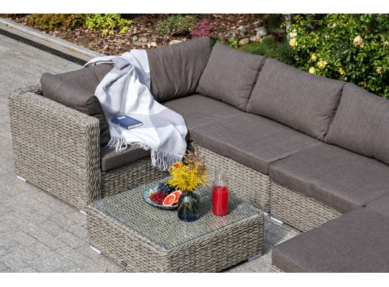 "Лунго" модуль диванный угловой с подушками, цвет серый (гиацинт) в Кургане