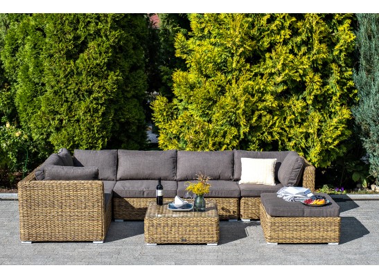 "Лунго" модуль диванный угловой с подушками, цвет коричневый (гиацинт) в Кургане