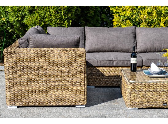 "Лунго" модуль диванный угловой с подушками, цвет коричневый (гиацинт) в Кургане