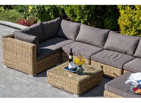 "Лунго" модуль диванный угловой с подушками, цвет коричневый (гиацинт) в Кургане