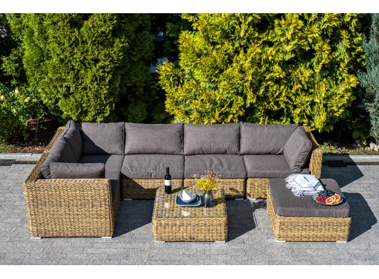 "Лунго" модуль диванный угловой с подушками, цвет коричневый (гиацинт) в Кургане