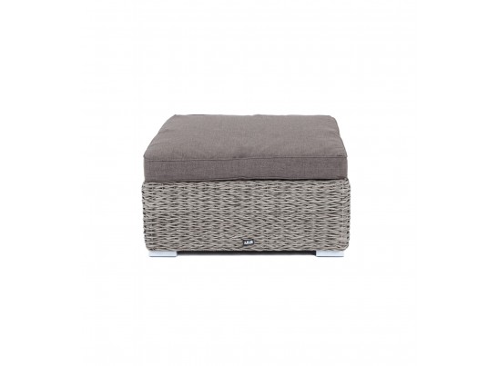 "Лунго" плетеная оттоманка с подушкой (гиацинт), цвет серый в Кургане