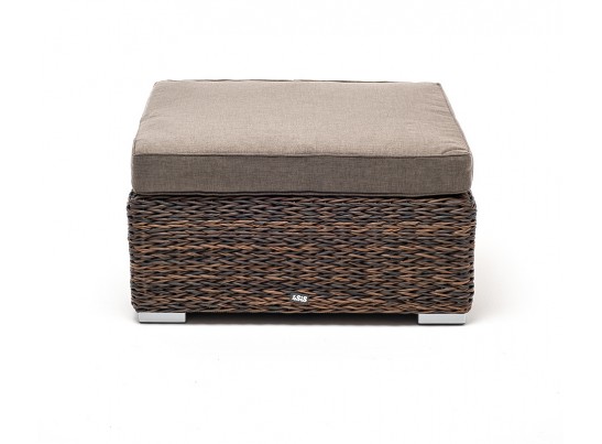 "Лунго" плетеная оттоманка с подушкой (гиацинт), цвет коричневый в Кургане