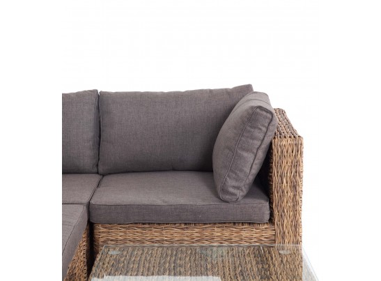 "Лунго" трансформирующаяся лаунж-зона из искусственного ротанга (гиацинт), цвет соломенный в Кургане