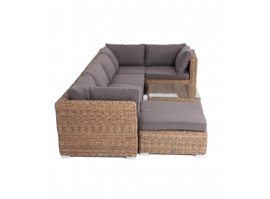 "Лунго" трансформирующаяся лаунж-зона из искусственного ротанга (гиацинт), цвет соломенный в Кургане