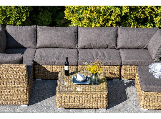 "Лунго" трансформирующаяся лаунж-зона из искусственного ротанга (гиацинт), цвет соломенный в Кургане