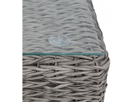 "Лунго" журнальный столик плетеный (гиацинт), цвет серый в Кургане