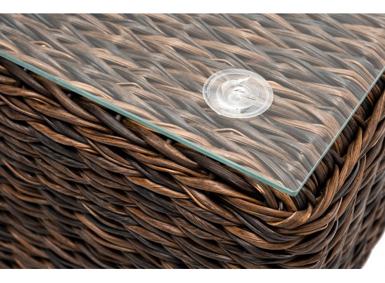 "Лунго" журнальный столик плетеный (гиацинт), цвет коричневый в Кургане