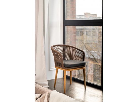 "Мадейра" обеденная группа на 6 персон, стулья "Марсель", роуп коричневый в Кургане