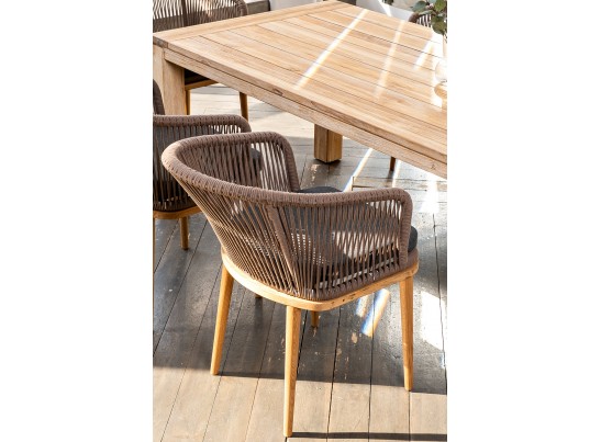 "Мадейра" обеденная группа на 6 персон, стулья "Марсель", роуп коричневый в Кургане