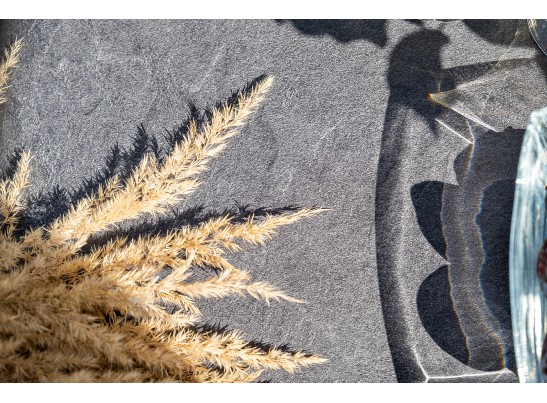 "Малага" обеденная группа на 6 персон со стульями "Марсель", каркас темно-серый, роуп темно-серый в Кургане