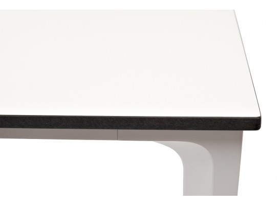 "Малага" обеденный стол из HPL 90х90см, цвет молочный, каркас белый в Кургане