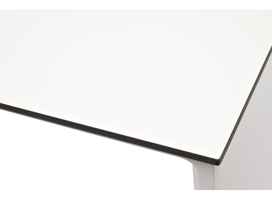 "Малага" обеденный стол из HPL 90х90см, цвет молочный, каркас белый в Кургане