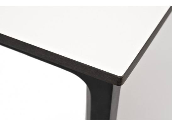 "Малага" обеденный стол из HPL 90х90см, цвет молочный, каркас черный в Кургане
